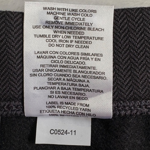 Mondetta Herringbone Straight Leg Pants, Pull On Stretchy Black/Dark Gray XL NWT - Picture 16 of 16